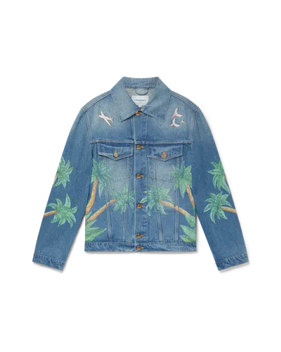 Casablanca Paris Casablanca Tennis Club Denim Jacket In Blue