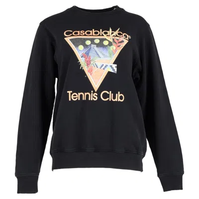 Casablanca Paris Casablanca Tennis Club Sweatshirt In Black Cotton