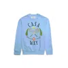 Casablanca Paris Casaway Tennis Club Digital Print Sweatpants In Blue
