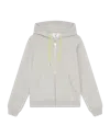 Casablanca Paris Cashmere Blend Zip-up Hooded Sweatshirt In Neutral