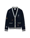Casablanca Paris Cashmere Cardigan In White In Black