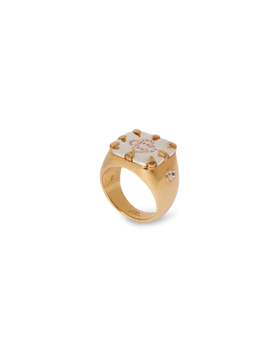 Casablanca Paris Cc Logo Signet Ring In Multi