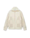 Casablanca Paris Checked Boucle Cardigan In White In Neutral