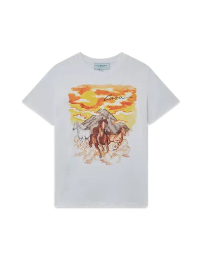 Casablanca Paris Chevaux Sauvages Short-sleeve T-shirt In Multi