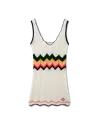 Casablanca Paris Chevron Lace Dress In Multi