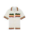 Casablanca Paris Chevron Lace Shirt In Multi