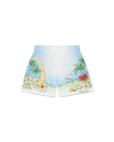 Casablanca Paris Children's Aloha Swim Shorts In Blue