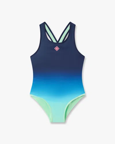 Casablanca Paris Children's Blue & Green Gradient Printed Swimsuit