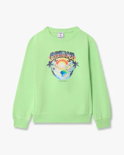 Casablanca Paris Children's Green Airspray Sweatshirt