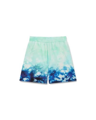 Casablanca Paris Children's Surf Lotus Shorts In Blue