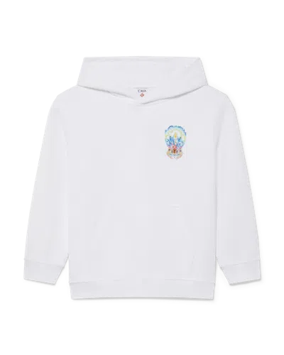 Casablanca Paris Children's Surf Lotus Sweatshirt In White