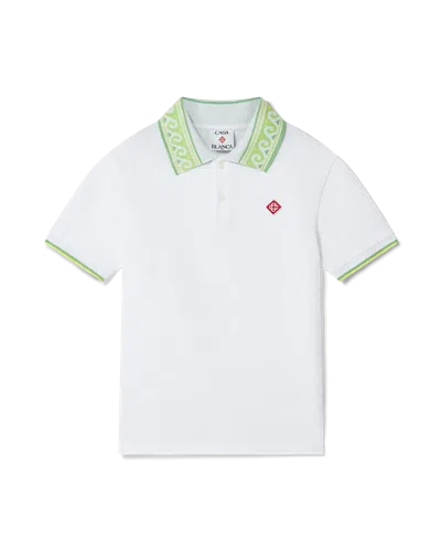 Casablanca Paris Children's White Laurel Collar T-shirt