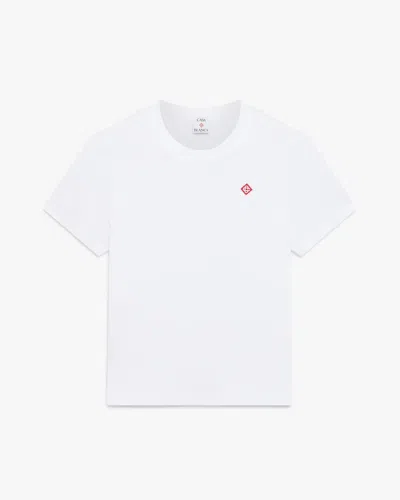 Casablanca Paris Classic Embroidery Patch Fitted Short Sleeve T-shirt In Multi