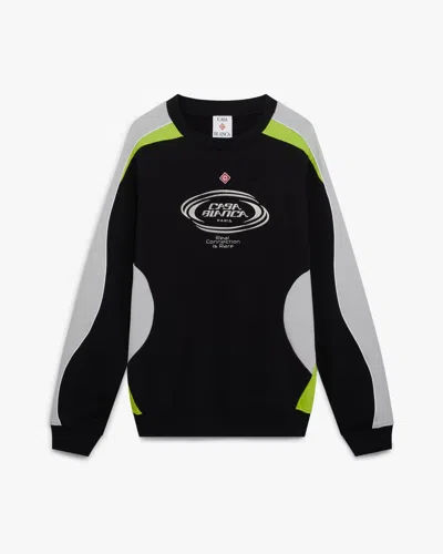 Casablanca Paris Colourblock Long Sleeve Sweatshirt In Multi