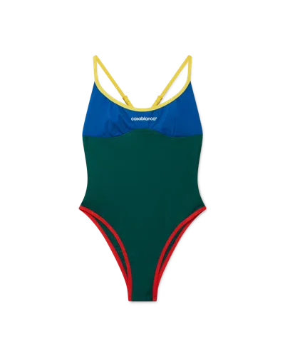 Casablanca Paris Colourblock Swimsuit In Multi