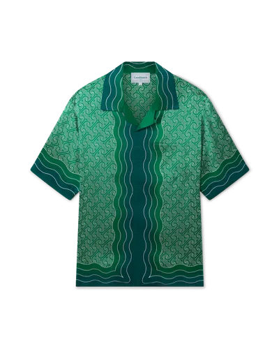 Casablanca Paris Column Monogram Silk Shirt In Multi