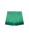 Casablanca Paris Column Monogram Silk Shorts In Multi