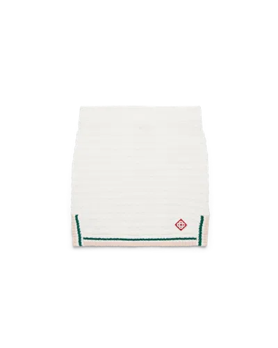 Casablanca Paris Cotton Bouclé Mini Skirt In Green