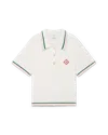 Casablanca Paris Cotton Bouclé Polo Shirt In Green In Neutral
