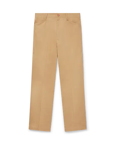 Casablanca Paris Cotton Chino Trousers In Brown