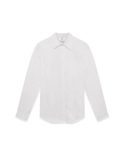 Casablanca Paris Cotton Monogram Jacquard Oxford Shirt In White