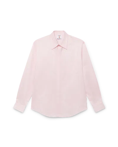 Casablanca Paris Cotton Monogram Long Sleeve Shirt In Pink