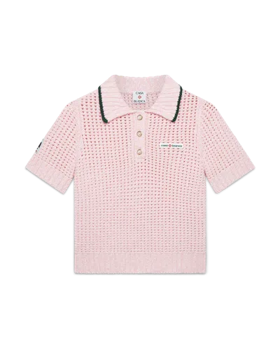 Casablanca Paris Cotton Mouliné Polo Shirt In Multi