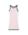 Casablanca Paris Cotton Mouliné Tank Dress In Pink
