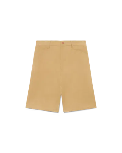 Casablanca Paris Cotton Pleated Shorts In Brown