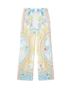Casablanca Paris Crayon Vase Silk Trousers In Multi