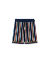 Casablanca Paris Crochet Stripe Shorts In Multi