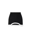 Casablanca Paris Curved Hem Mini Skirt In Black