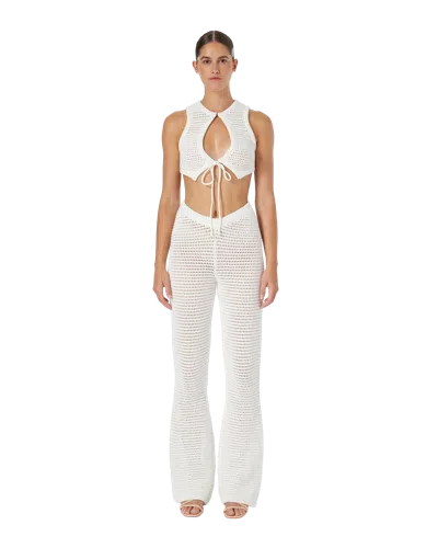 Casablanca Paris Cut Out Vest Top In White