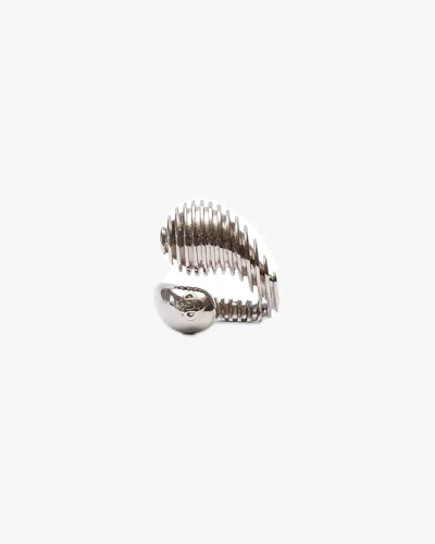 Casablanca Paris Cyber Line Ring In Silver