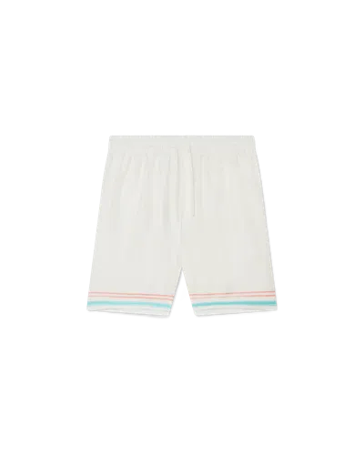 Casablanca Paris Dance Joy Silk Shorts In White