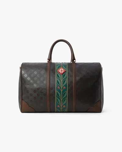 Casablanca Paris Dark Brown Monogram Weekender Bag By  In Multicolor