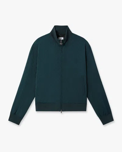 Casablanca Paris Dark Teal Monogram Zip-up Track Jacket In Green