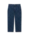 Casablanca Paris Dark Vintage Monogram Jeans In Blue