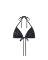 Casablanca Paris Degrade Monogram Bikini Top In Black In Black