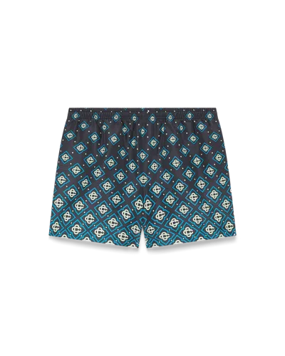 Casablanca Paris Degrade Monogram Swim Shorts In Black In Multi