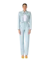Casablanca Paris Denim Trouser With Daisy Lace Trim In Blue