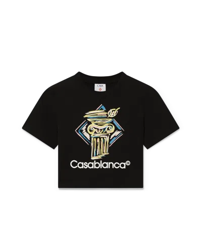 Casablanca Paris Diamond Column Baby Short-sleeve T-shirt In Multi