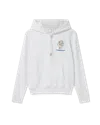 Casablanca Paris Diamond Column Hooded Sweatshirt In White