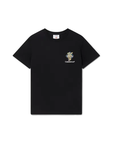 Casablanca Paris Diamond Column Short-sleeve T-shirt In Multi