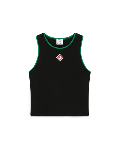 Casablanca Paris Diamond Logo Baby Tank Top In Black