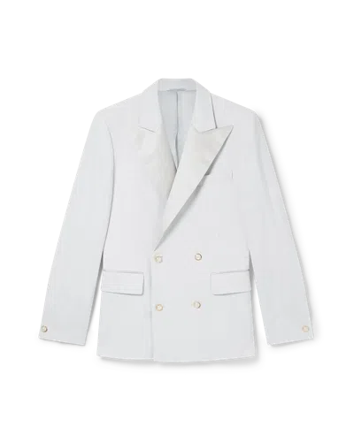 Casablanca Paris Double Breasted Tuxedo Jacket In White