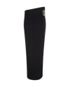 Casablanca Paris Draped Maxi Skirt In Black