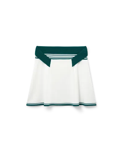 Casablanca Paris Draped Tennis Skirt In White