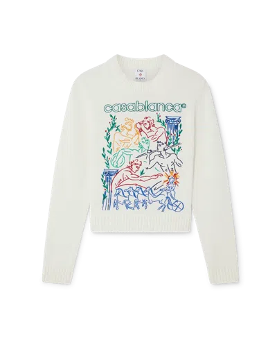 Casablanca Paris Embroidered Jumper In Neutral