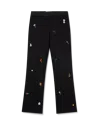 Casablanca Paris Embroidered Motif Wool Tailored Trousers In Black
